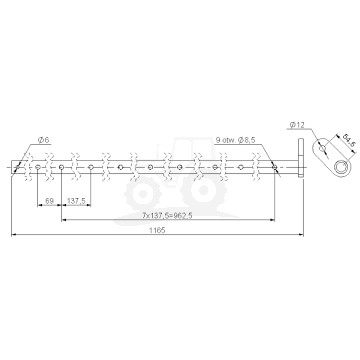 Belka krótka Rolmus 5270/10-650