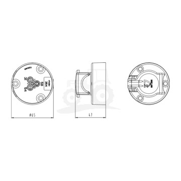 Gniazdo 3P 6-24V na wkręt