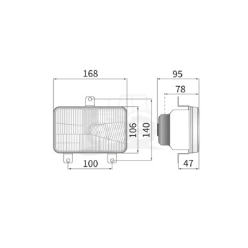 Reflektor przedni MF H4