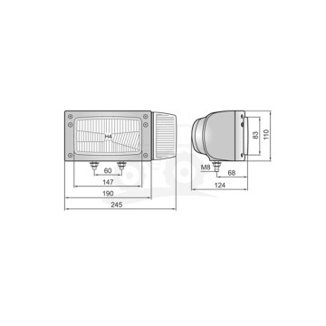 Reflektor przedni H-4 LEWY
