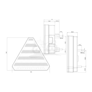 Lampa zespolona tylna  W244 12V/24V LED  z oświetleniem tablicy rejestracyjnej Lewa