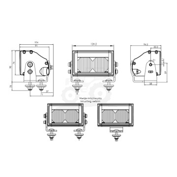 Lampa zespolana przednia W244.1 12V/24V LED