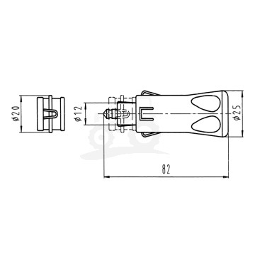 WTYCZKA 2P/6-24V (8A) (UNIWERSALNA)