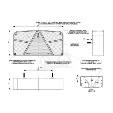 Lampa zespolona z 2 kierunkami lewa