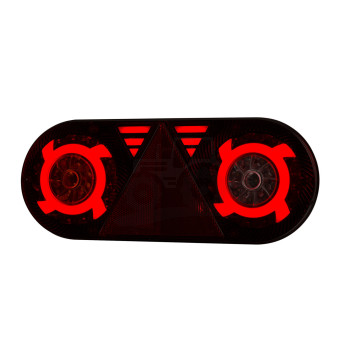 Lampa zespolona diodowa z trójkątem odblaskowym lewa -6 funkcyjna 12/24V