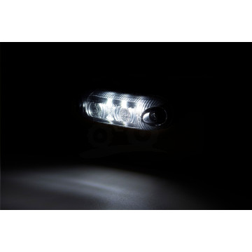 Lampa obrysowa owalna EMA32G-GRAPHITE pozycyjna przednia LED12/24V przewód 2x0,75-0,5mb