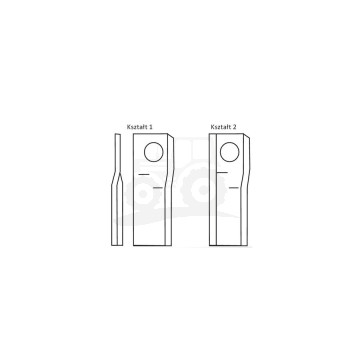 Nożyk prawy 96x50x4 Fi 19 mm - paczka 25 sztuk