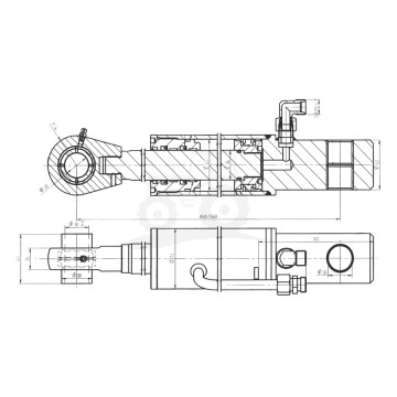 Siłownik hydrauliczny łyżki ładowacz METAL-FACH