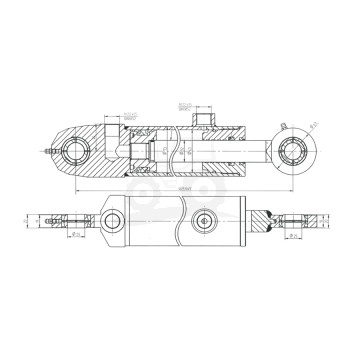 Cylinder układu kierowniczego SH2/63/32/200W