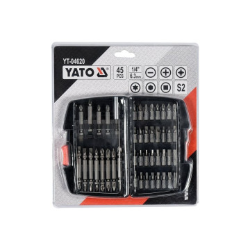 Końcówki śrubokrętowe 45 sztuk