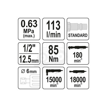 Zestaw pneumatyczny 3W1 85Nm