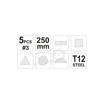 Pilniki do metalu (5szt) YATO