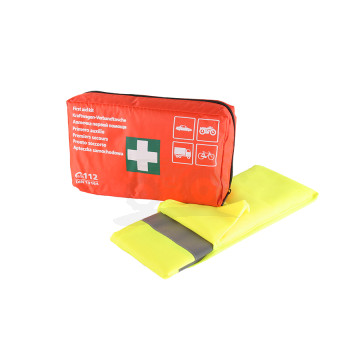 Apteczka samochodowa + kamizelka DIN 13164
