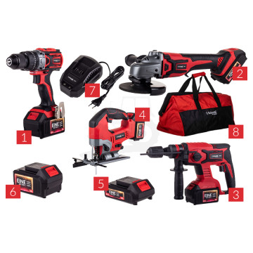 ZESTAW ELEKTRONARZĘDZI SCHMITH NR 5, 8-ELEMENTOWY