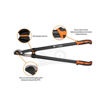 SEKATOR NOŻYCOWY DWURĘCZNY TEGER