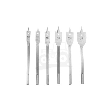 Wiertła do drewna łopatkowe komplet 6 sztuk Top Tools 60H860