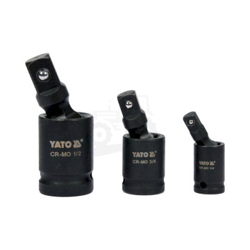 Zestaw przegubów udarowych 1/4,3/8,1/2  3 sztuki YATO
