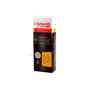 Kpl.kluczy płasko-oczkowych 17 częściowy