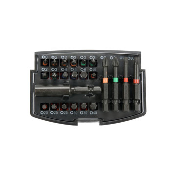 Końcówki śrubokrętowe udarowe 23szt