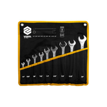 Klucze płasko-oczkowe calowe1/4-3/4 9 sztuk