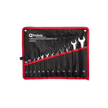 Komplet kluczy płasko-oczkowych 12 szt. QTechnic