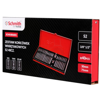 Zestaw końcówek wkrętakowych S2 40szt