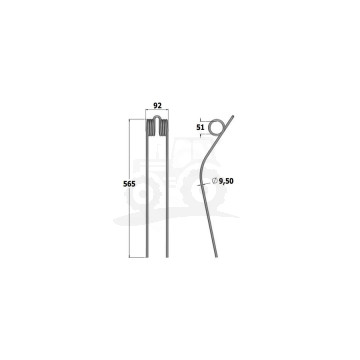 Palec przegrabiarki KUHN GA300,GA381,GA682,GA4101