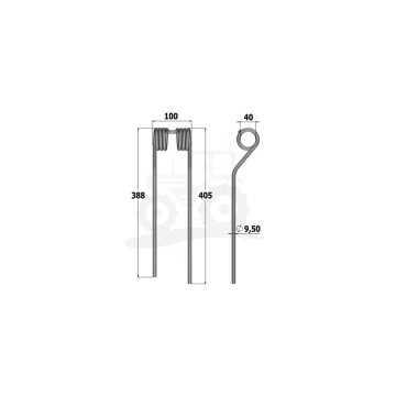 Palec przegrabiarki claas KLI026 prawy