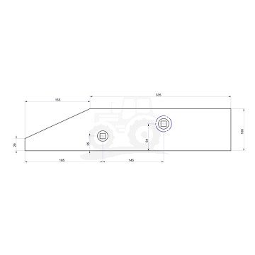 Płoza przednia prawa VIS23
