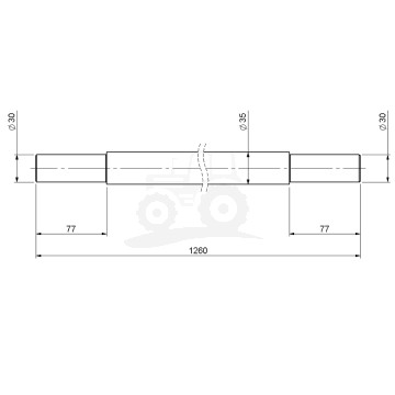 Oś przenośnika pochyłego Bizon Rolmus 5058/05-030