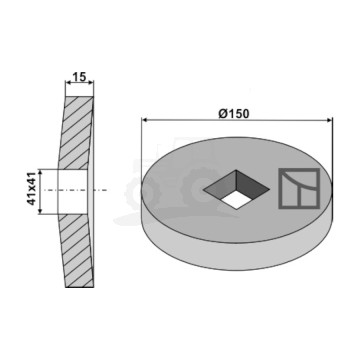 Kołnierz wewnętrzny i zewnętrzny O150