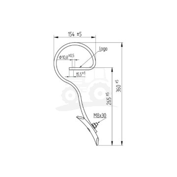 Ząb przedni kpl BAGRA