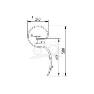 Ząb SV z redliczką 45x10
