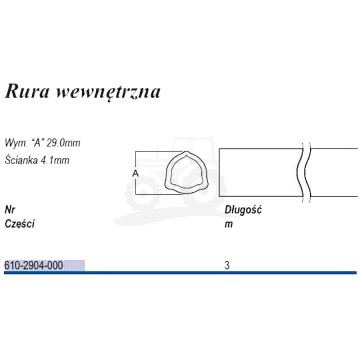 Rura  trókąt D29  T-4 wew 3mb