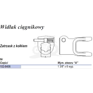 Widłak  z  kołkiem 1 3/8-6