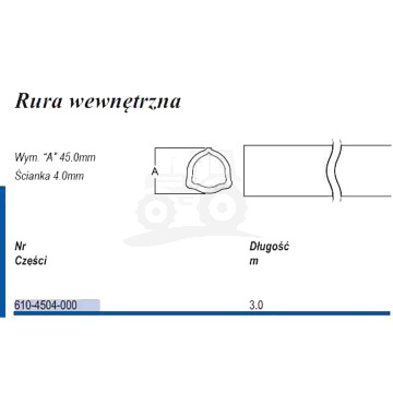 Rura trójkąt D45 wew