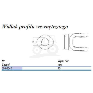 Widłak, AB5, na rurę wewnętrzną trójkąt 45
