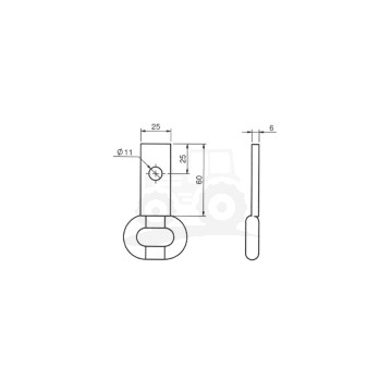 Łańcuch wzmacniany przykręcany 25x6  19 łopatek