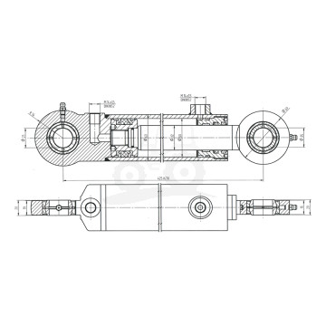 Cylinder hydrauliczny /2 WYJŚCIA/