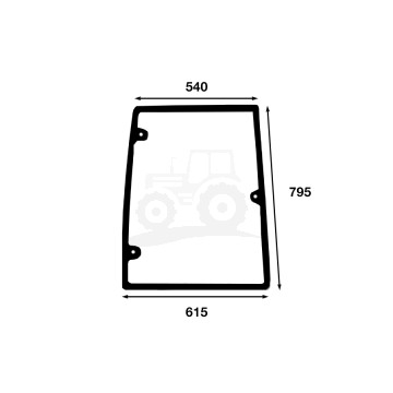 Szyba boczna prawa MJR-80