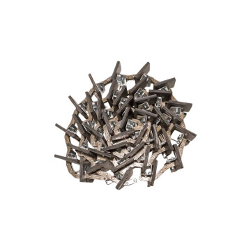 Łańcuch przenośnika zbożowego  Liczba ogniw - 158, Skok - 38,4,  skrobaków - 39, Dł.  - 6067 mm