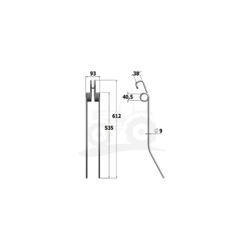 Palec zgrabiarki.  DEUTZ FAHR  KS 1.30  KLI0214