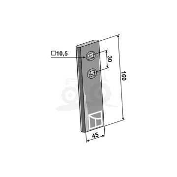 SKROBAK PROSTY 45X160 IND