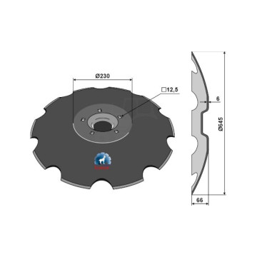 TALERZ BRONY UZĘBIONY 645X6 5-OTW. IND