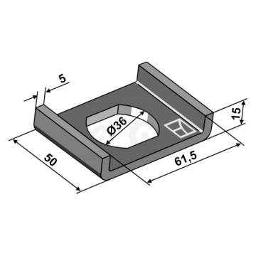 ZABEZPIECZENIE PRZECIWOBROTOWE SW30X50X5 IND
