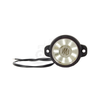 Lampa obrysowa przednia, jednofunkcyjna, 12V-24V + przewody 22cm LgY-S 0,75mm2, diody