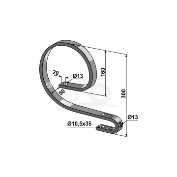 Sprężyna zęba 32x12 Industriehof 1.10.1003