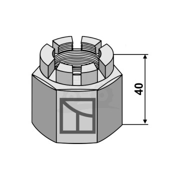 NAKRĘTKA M39X4 DO WAŁÓW CZTEROKĄTNYCH 40X40 IND