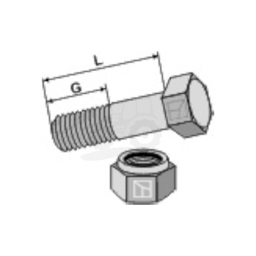 ŚRUBA Z NAKRĘTKA M14X40 12.9 IND