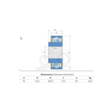 ŁOŻYSKO TALERZA WYSIEWAJĄCEGO 00310104 FKL